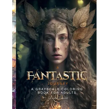A Fantastic Journey: A Grayscale Coloring Book for Adults