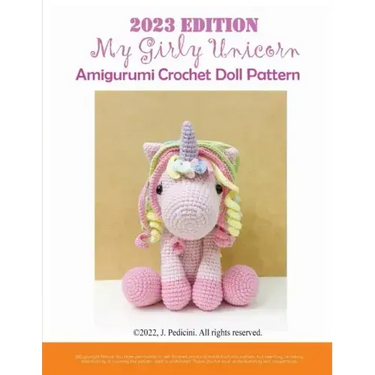 2023 My Girly Unicorn Amigurumi Crochet Doll Pattern