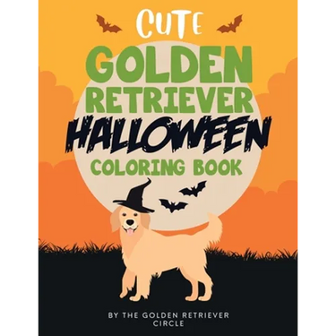 Cute Golden Retriever Halloween Coloring Book
