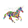 Colorful Unicorn Notebook: 100 Pages 8.5" X 11" Wide Ruled Line Paper
