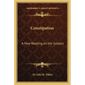 Constipation: A New Reading on the Subject