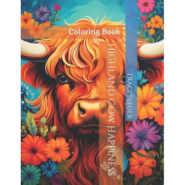 Highland Cow Happiness: Coloring Book