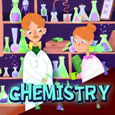 Chemistry: Book about chemistry for children from 6 to 10 years old with beautiful illustrations by Holz books.