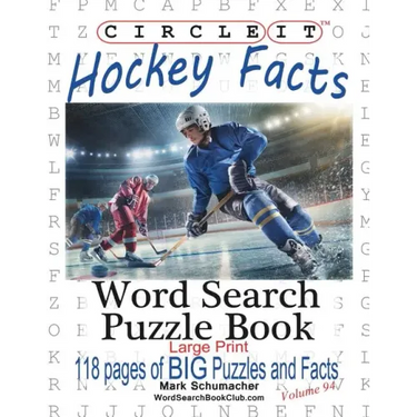 Circle It, Ice Hockey Facts, Large Print, Word Search, Puzzle Book