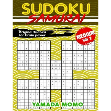 Sudoku Samurai Medium: Original Sudoku For Brain Power Vol. 2: Include 100 Puzzles Sudoku Samurai Medium Level