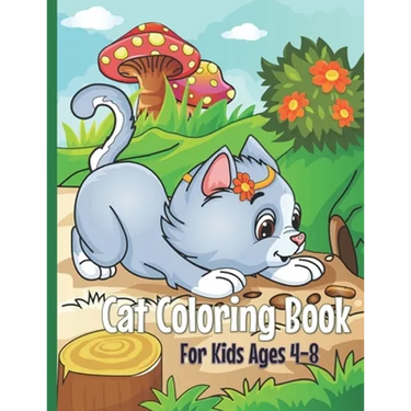 Cat Coloring Book: Cute Cat Coloring Book for Kids Ages 4-8
