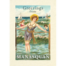 Vintage Lined Notebook Greetings from Manasquan, New Jersey