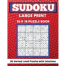 Sudoku Large Print 16x 16: 80 Sudoku Puzzles Normal Level Brain Games Book for Adults and Seniors Great Gift for Any Sudoku Lovers