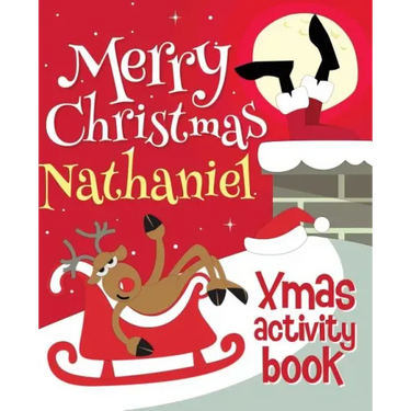Merry Christmas Nathaniel - Xmas Activity Book: (Personalized Children's Activity Book)