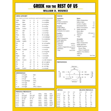 Greek for the Rest of Us Laminated Sheet: Learn Greek to Study the New Testament