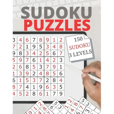 sudoku puzzles 150 SODUKU 3 LEVELS: the best 150 SODUKU 3 LEVELS 174 page, 8.5 x 11 inches, white paper.