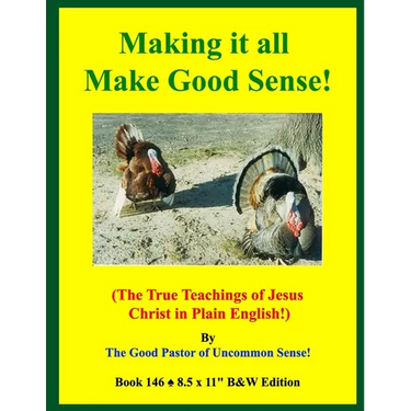 Making it all Make Good Sense!: (The True Teachings of Jesus Christ in Plain English!) B&W Edition!