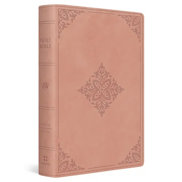 ESV Giant Print Value Thinline Bible (Trutone, Blush Rose, Fleur-De-Lis Design)