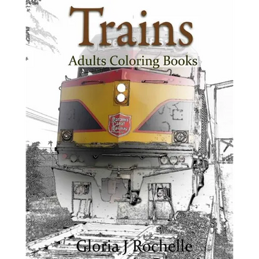 Trains Adults Coloring Book: Transportation Coloring Book