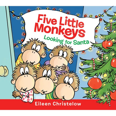 Five Little Monkeys Looking for Santa Board Book