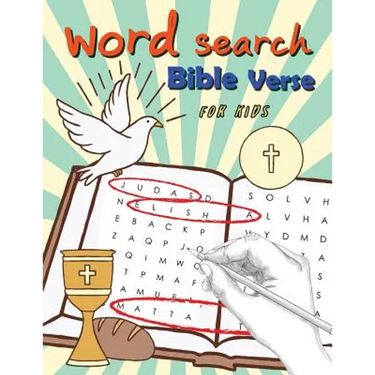 Word Search Bible Verse for Kids: Word Search for Bible Study for Kids Ages 6-8
