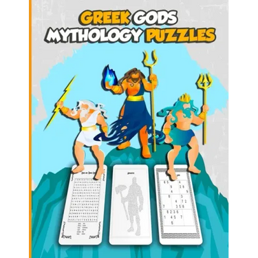 Greek Gods MythologY Puzzles: Large Print Word Search and Intricate Mazes Activity with Easy to Medium and Extreme Sudoku for Adult Anxiety - Ancien
