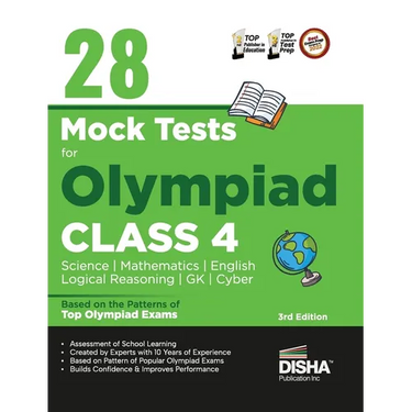 28 Mock Test Series for Olympiads Class 4 Science, Mathematics, English, Logical Reasoning, GK & Cyber 2nd Edition