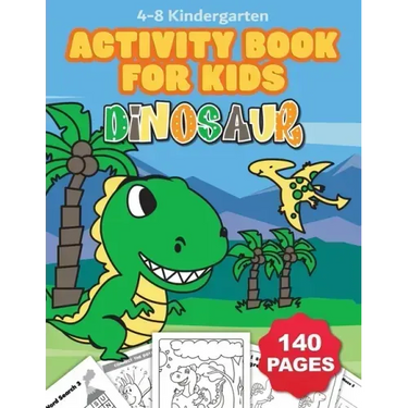 Jumbo Dinosaur Coloring and Activity Book for Kids Ages 4-8: Includes Counting, Matching Games, Mazes, Coloring Pages, Dot to Dot, Word Searches, Draw
