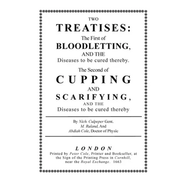 Bloodletting and Cupping