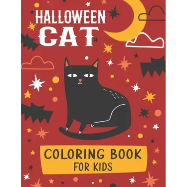 Halloween Cat Coloring Book For Kids: A Spooky Halloween Cat Designs Holiday Fun For Kids
