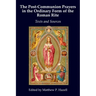 The Post-Communion Prayers in the Ordinary Form of the Roman Rite: Texts and Sources