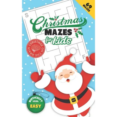 Christmas Mazes for Kids 69 Mazes Difficulty Level Easy: Fun Maze Puzzle Activity Game Books for Children - Holiday Stocking Stuffer Gift Idea - Santa