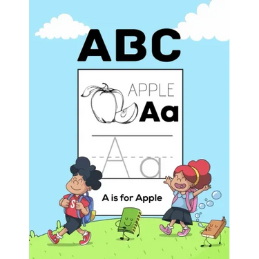 ABC Apple: Letter Tracing Books for Kids Ages 3-5 100 Pages Tracing Activity Book and Coloring Alphabet for Preschool