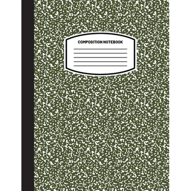Classic Composition Notebook: (8.5x11) Wide Ruled Lined Paper Notebook Journal (Olive Green) (Notebook for Kids, Teens, Students, Adults) Back to Sc