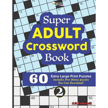 Super ADULT Crossword Book; 2 60 Extra Large Print Easy Puzzles