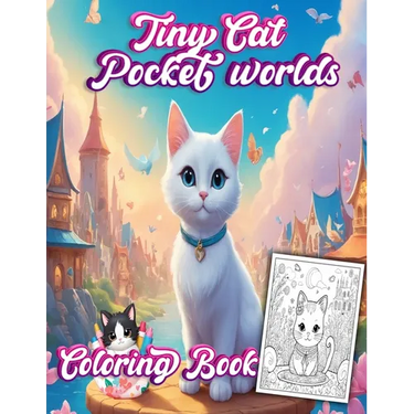 Tiny Cats Pocket World coloring book: Cats lover in The Magical Pocket World