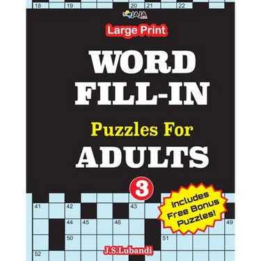Large Print WORD FILL-IN Puzzles For ADULTS; Vol.3