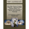 Ohio Water Service Company, Petitioner, V. Mahoning Valley Sanitary District. U.S. Supreme Court Transcript of Record with Supporting Pleadings
