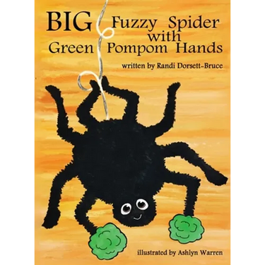 Big Fuzzy Spider with Green Pompom Hands