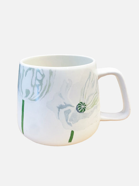 Porcelain Mug:  White Poppies by India & Purry