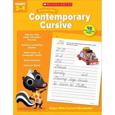 Scholastic Success with Contemporary Cursive Grades 2-4 Workbook