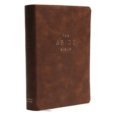 NKJV, Abide Bible, Leathersoft, Brown, Red Letter Edition, Comfort Print: Holy Bible, New King James Version