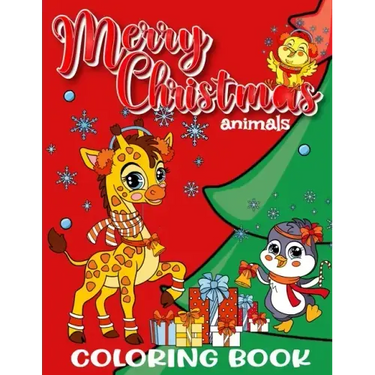 Merry Christmas Animals Coloring Book for Kids