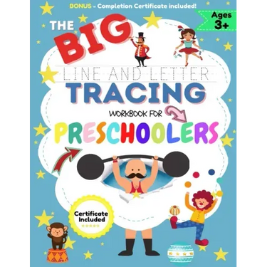 The BIG Line and Letter Tracing Workbook For Preschoolers: A Workbook Kids to Practice Pen Control, Line Tracing, Shapes the Alphabet, Word Structure