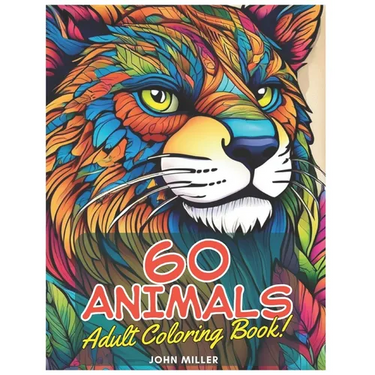 60 Animals: Adult Coloring Book