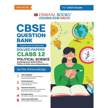 Oswaal CBSE Question Bank Class 12 Political Science, Chapterwise and Topicwise Solved Papers For Board Exams 2025
