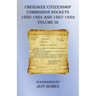 Cherokee Citizenship Commission Dockets Volume III: 1880-1884 and 1887-1889