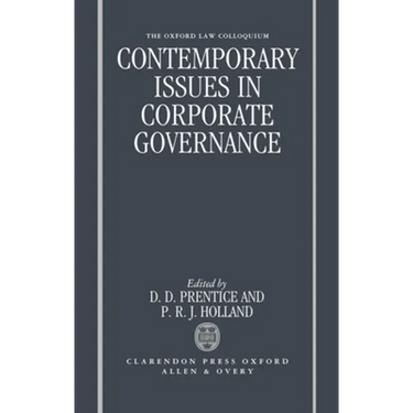 Contemporary Issues in Corporate Governance