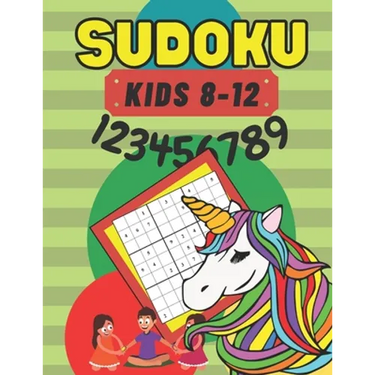 Sudoku: Ages 8-12 - Smart Girls - Brain Game - Improve Memory Critical Thinking Skills - Puzzle For Kids - Unicorn Cover -
