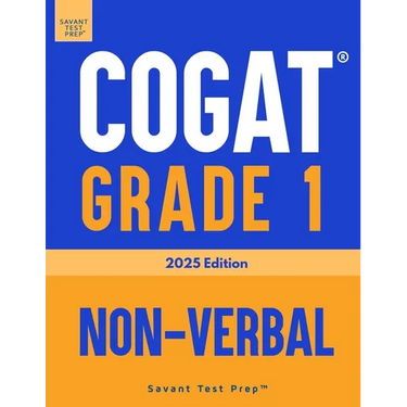 COGAT Grade 1 Non-Verbal: Three Practice Tests - Level 7