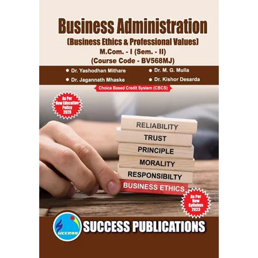Business Ethics & Professional Value, First Year, M.Com, Sem-II-English