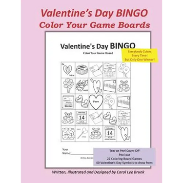 Valentine's Day Bingo: Color Your Game Boards