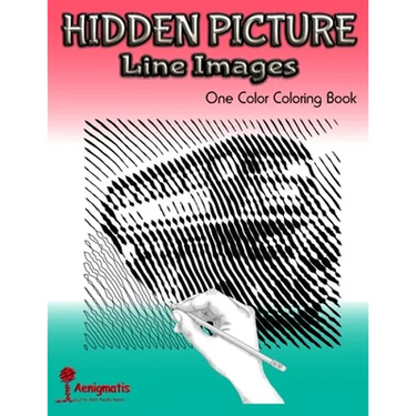Hidden Picture Line Images: One Color Coloring Book