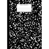 Marble Notebook A4: Black Marble College Ruled Journal