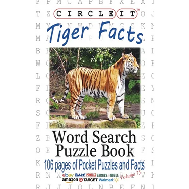 Circle It, Tiger Facts, Word Search, Puzzle Book